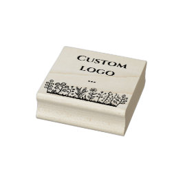 Bloemen aangepaste logo rubber stempel