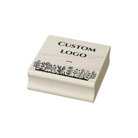 Bloemen aangepaste logo rubber stempel (Stempel)