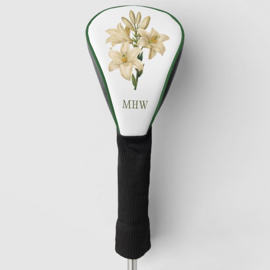  bloemen, aangepaste monogram driver cover (Voorkant)
