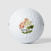 bloemen aangepaste monogram golfballen 2 (Voorkant)