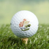  bloemen aangepaste monogram golfballen 2 (Insitu Shirt)