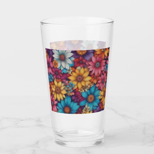 Bloemen Abstract #39 Glas (Voorkant)