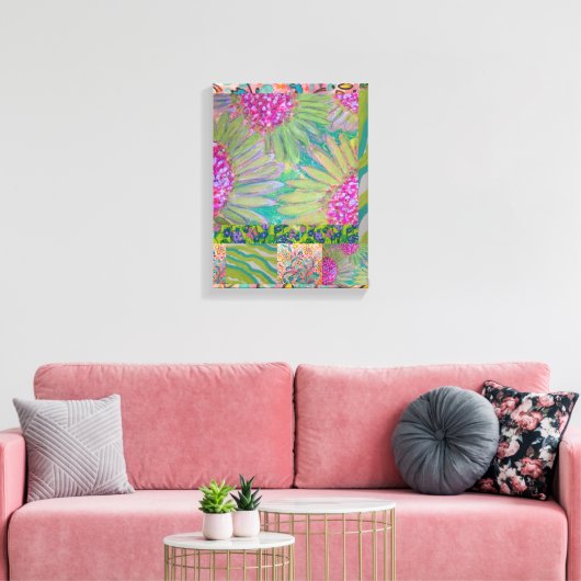 Bloemen Abstract 8 Canvas Afdruk (Insitu (Woonkamer))