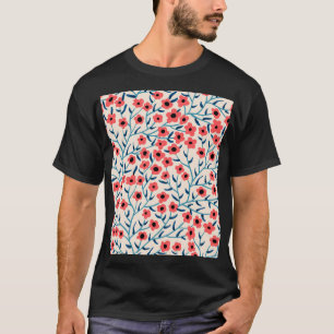 Bloemen Abstract: Bloeiende Patroon. T-shirt