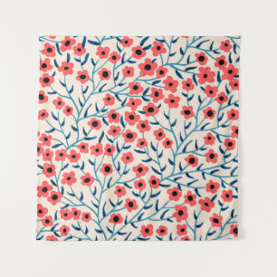 Bloemen Abstract: Bloeiende Patroon. Wandkleed