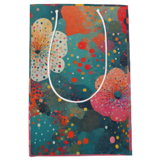 Bloemen abstract kunstwerk medium cadeauzakje