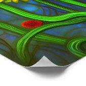 Bloemen abstract poster (Hoek)