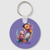 Bloemen abstract vintage Beste mam Sleutelhanger (Voorkant)