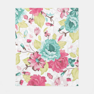 Bloemen Abstracte Elegantie Naadloze Achtergrond. Fleece Deken