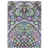 Bloemen abstracte paarse pansy mozaïekpatroon klembord (Achterkant)