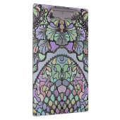 Bloemen abstracte paarse pansy mozaïekpatroon klembord (Rechts)