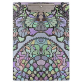 Bloemen abstracte paarse pansy mozaïekpatroon klembord (Voorkant)