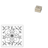 Bloemen Accent Rubber Stamp Rubberstempel (Gestempeld)