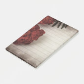 Bloemen achtergrond met gevoerd papier post-it® notes (Schuin)