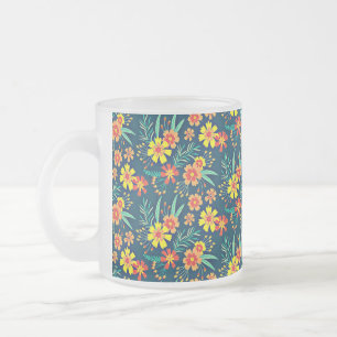 Bloemen achtergrond Mooi design-46566 Matglas Koffiemok