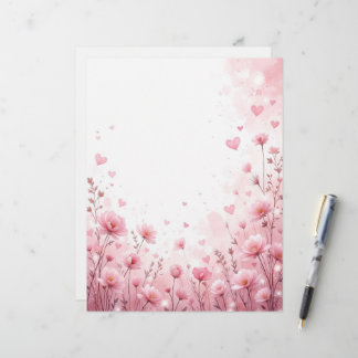 Bloemen achtergrond voor een papieren brief, voor briefhoofd