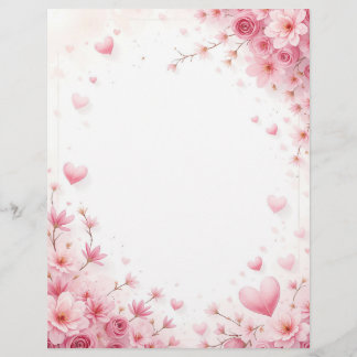 Bloemen achtergrond voor een papieren brief, voor briefhoofd