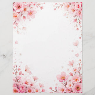 Bloemen achtergrond voor een papieren brief, voor briefhoofd