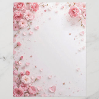 Bloemen achtergrond voor een papieren brief, voor briefhoofd