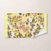 bloemen acryl bad handdoek (Handdoek)