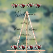 Bloemen acryl bruiloft teken acryl bord (Neutraal)