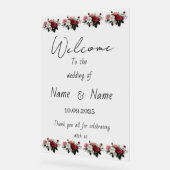 Bloemen acryl bruiloft teken acryl bord (Hoek)