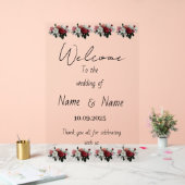 Bloemen acryl bruiloft teken acryl bord (Huwelijk)