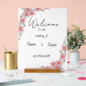 Bloemen acryl bruiloft teken bord (Huwelijk)