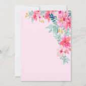 Bloemen Afstudeerder Pet, Spring Flowers Afstudere Kaart (Achterkant)