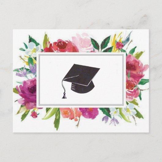 Bloemen afstuderen briefkaart (Voorkant)