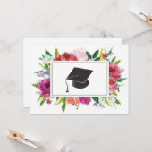 Bloemen afstuderen kaart (Voorkant / Achterkant in situ)