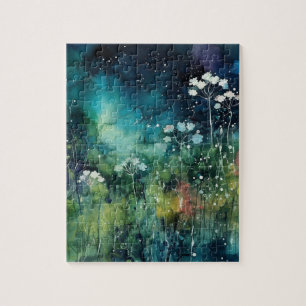 Bloemen Alcohol Ink Collage Legpuzzel