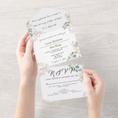 Bloemen · All in One Wedding Invitate All In One Uitnodiging (Afscheurbaar)