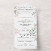 Bloemen · All in One Wedding Invitate All In One Uitnodiging (Binnen)