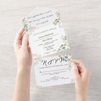 Bloemen · All in One Wedding Invitate All In One Uitnodiging