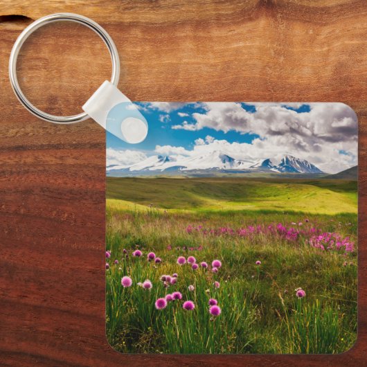 Bloemen | Altai-bergen, Siberië, Rusland Sleutelhanger (Voorkant)