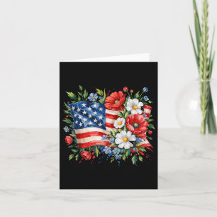 Bloemen Amerikaanse vlag Bloemen 4 juli Patriottis Kaart