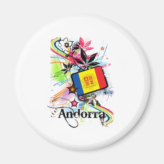 Bloemen Andorra Magneet (Voorkant)