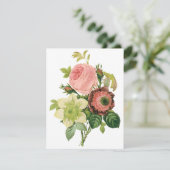  bloemen, Anemone Rozen Clematis door Redoute (Staand voorkant)