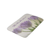 Bloemen antislip badmat met paarse tulpenbloemen (Gekanteld)