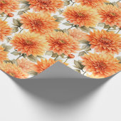 Bloemen aquarel inpakpapier - Dahlias (Hoek)