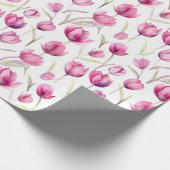 Bloemen aquarel inpakpapier - Tulpen (Hoek)