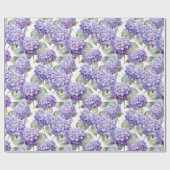 Bloemen aquarel - Lavendel Paarse Hydrangeas Cadeaupapier (Vlak)
