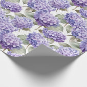 Bloemen aquarel - Lavendel Paarse Hydrangeas Cadeaupapier (Hoek)