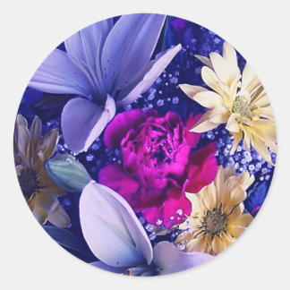 Bloemen Arrangement 313b Ronde Sticker