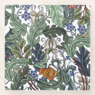 Bloemen, art deco, modern, naadloos. glazen onderzetter