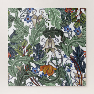 Bloemen, art deco, modern, naadloos. legpuzzel