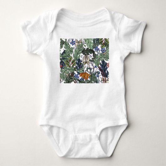 Bloemen, art deco, modern, naadloos. romper (Voorkant)
