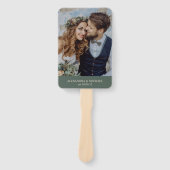 Bloemen Art Nouveau Bruiloft Handwaaier (Voorkant)