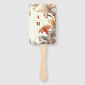 Bloemen Art Nouveau Bruiloft Handwaaier (Voorkant)